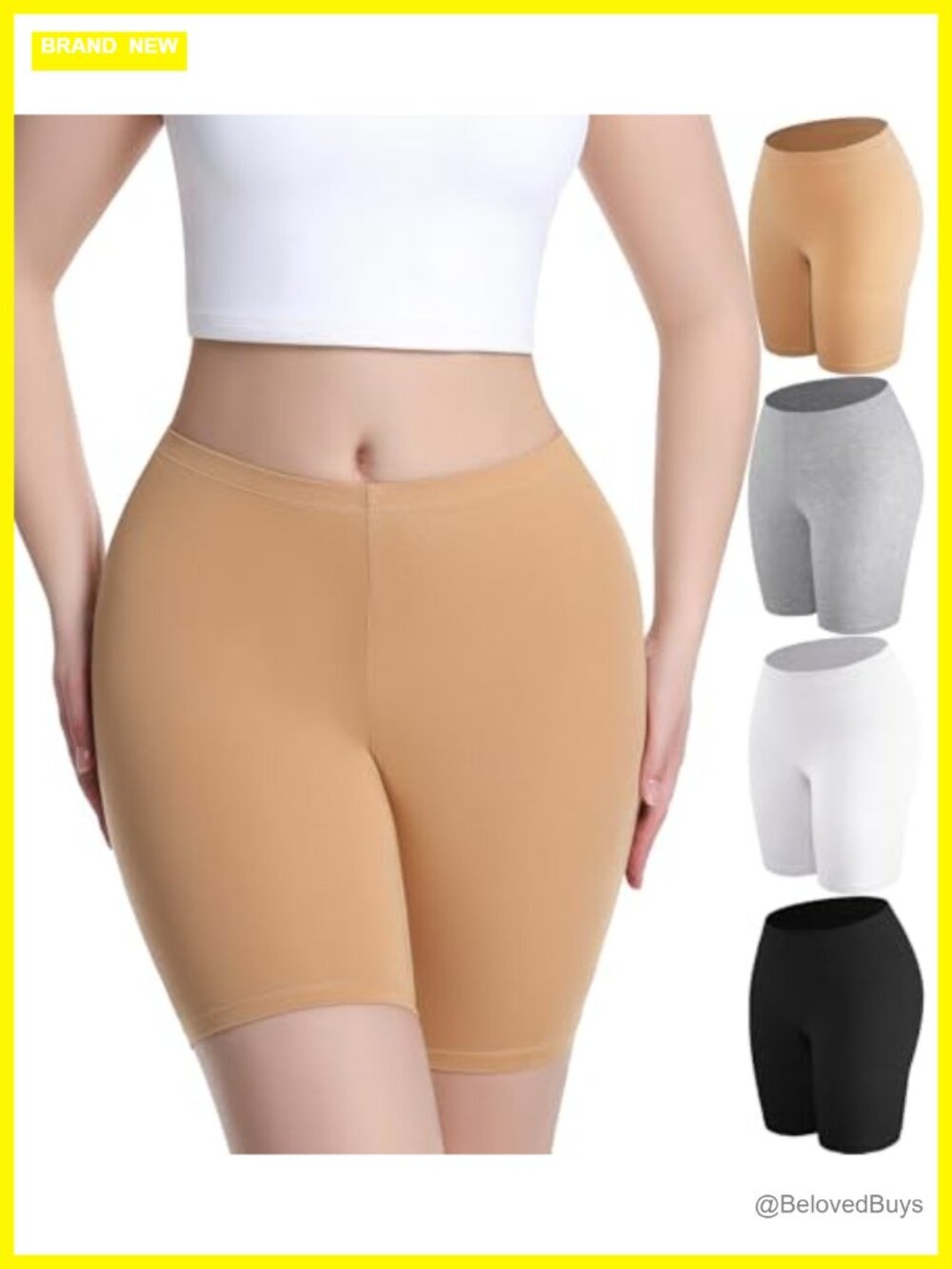 4 Pack Cotton Boyshorts Underwear Seamless Anti Chafing Boxer Shorts